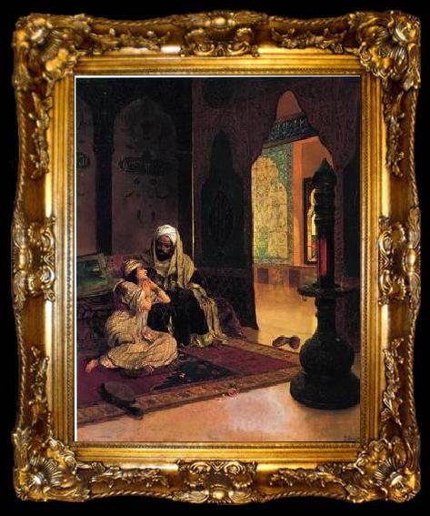 framed  unknow artist Arab or Arabic people and life. Orientalism oil paintings 593, ta009-2
